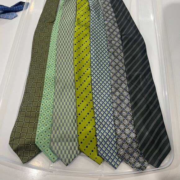 HUGE Lot of Men's Neck Tie's Rainbow Assorted Silk Ties for Men Crafts 43 total - Picture 4 of 7